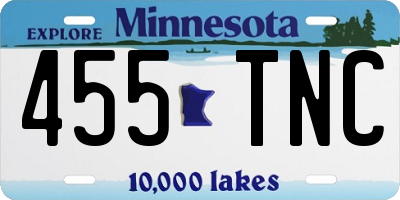 MN license plate 455TNC