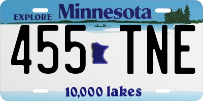 MN license plate 455TNE