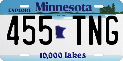 MN license plate 455TNG