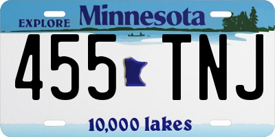MN license plate 455TNJ