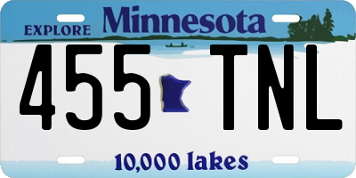 MN license plate 455TNL