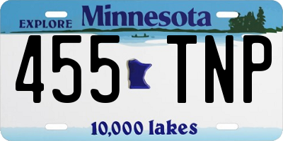 MN license plate 455TNP