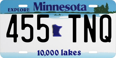 MN license plate 455TNQ