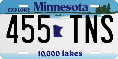 MN license plate 455TNS