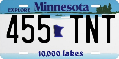 MN license plate 455TNT