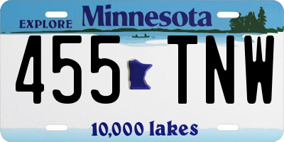 MN license plate 455TNW