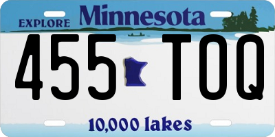 MN license plate 455TOQ