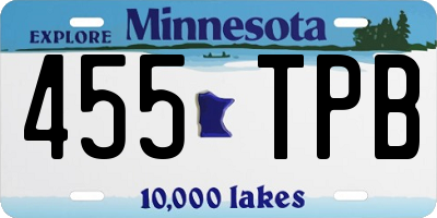 MN license plate 455TPB