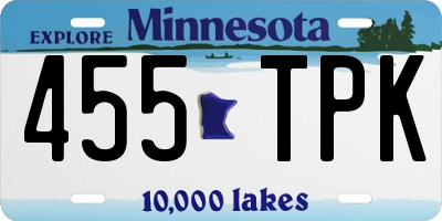 MN license plate 455TPK