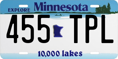 MN license plate 455TPL