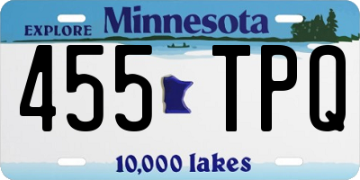 MN license plate 455TPQ