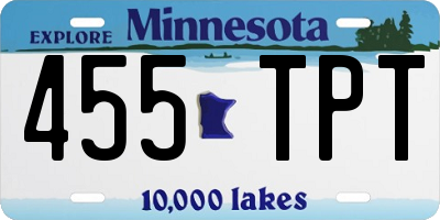 MN license plate 455TPT