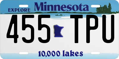MN license plate 455TPU