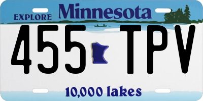 MN license plate 455TPV