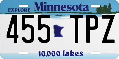 MN license plate 455TPZ