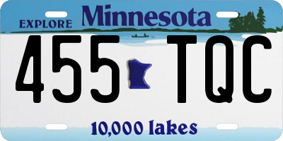MN license plate 455TQC