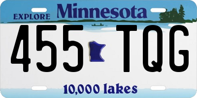 MN license plate 455TQG