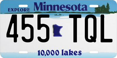 MN license plate 455TQL