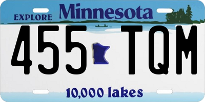 MN license plate 455TQM