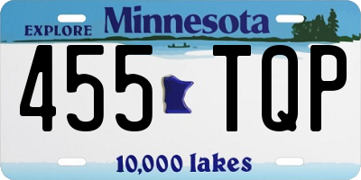MN license plate 455TQP