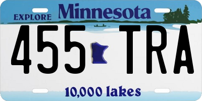 MN license plate 455TRA