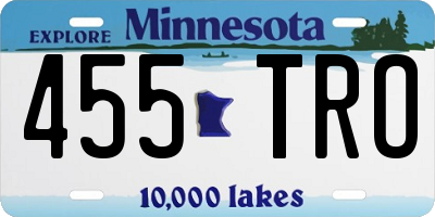 MN license plate 455TRO