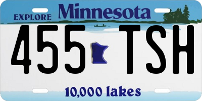 MN license plate 455TSH