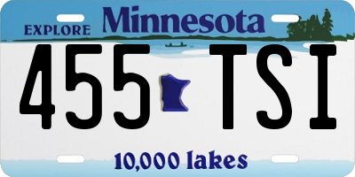 MN license plate 455TSI