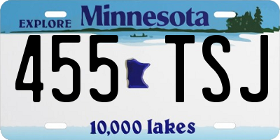 MN license plate 455TSJ