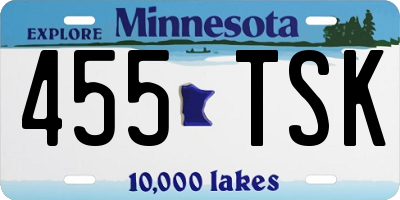 MN license plate 455TSK