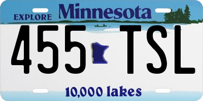 MN license plate 455TSL