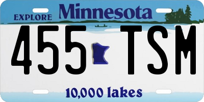 MN license plate 455TSM