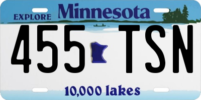 MN license plate 455TSN