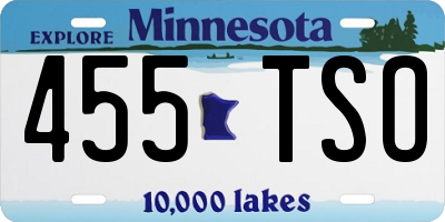 MN license plate 455TSO