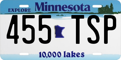 MN license plate 455TSP