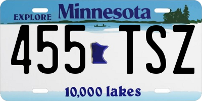 MN license plate 455TSZ
