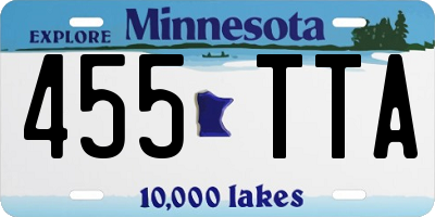 MN license plate 455TTA