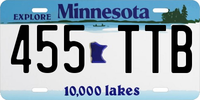 MN license plate 455TTB