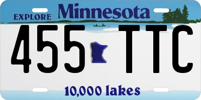 MN license plate 455TTC