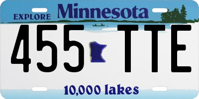 MN license plate 455TTE