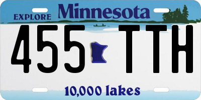 MN license plate 455TTH
