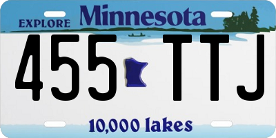 MN license plate 455TTJ