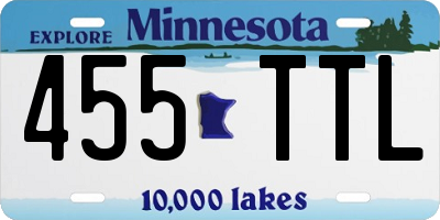 MN license plate 455TTL