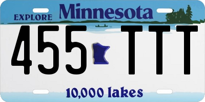 MN license plate 455TTT