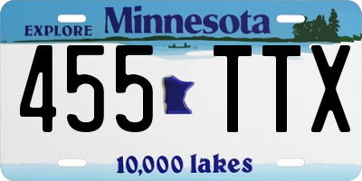MN license plate 455TTX