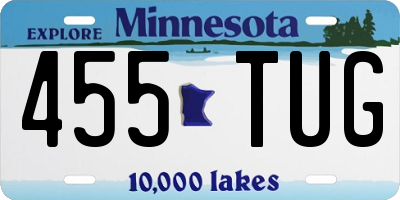MN license plate 455TUG