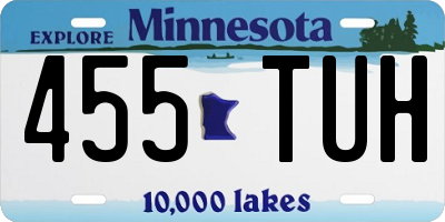 MN license plate 455TUH