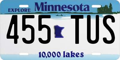 MN license plate 455TUS