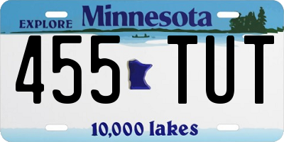 MN license plate 455TUT