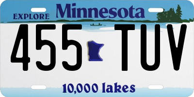 MN license plate 455TUV
